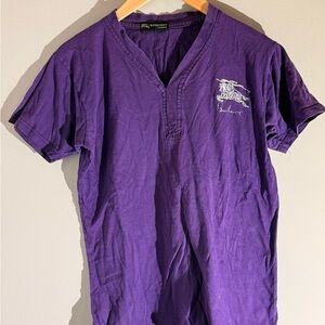 Burberry Purple‎ V-Neck T-Shirt